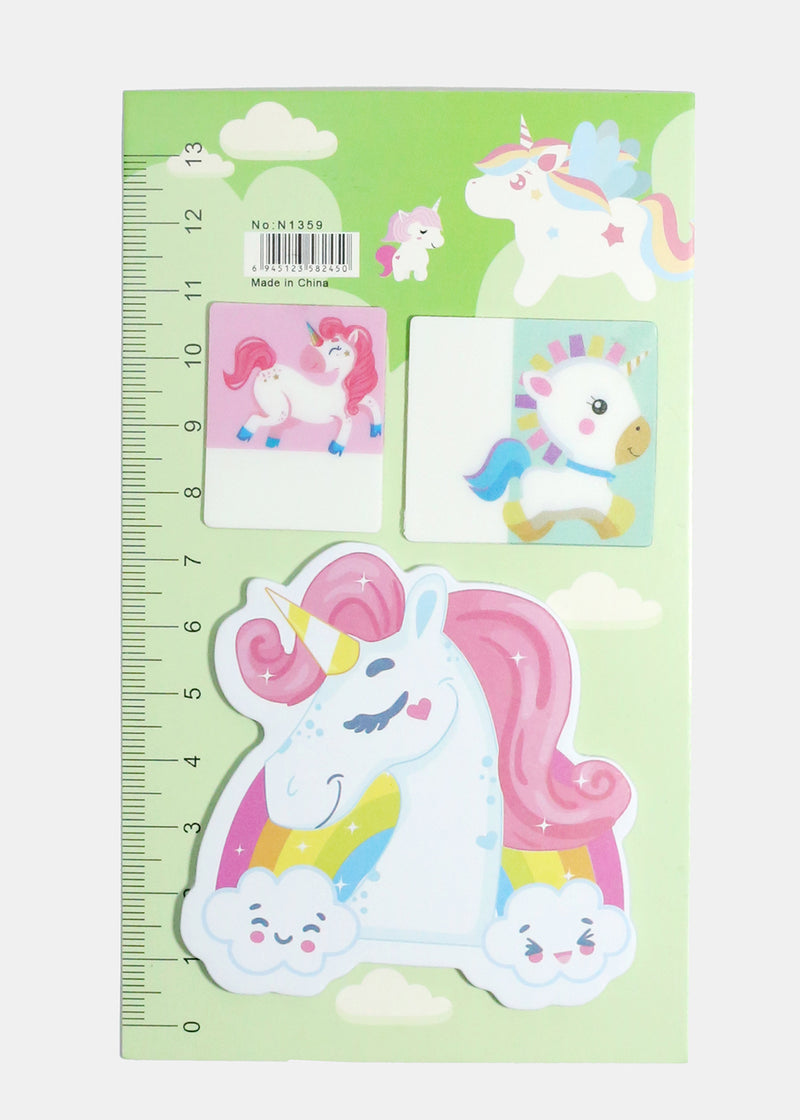 Unicorn Sticky Notes & Ruler Green ACCESSORIES - Shop Miss A
