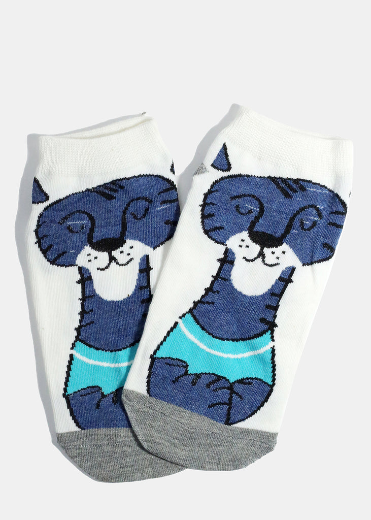Animal Print Low Cut Socks Tiger ACCESSORIES - Shop Miss A