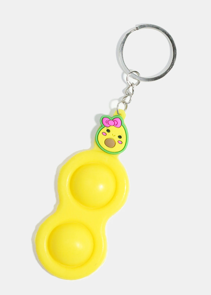 Mini Avocado Push Pop Keychain Fidget Yellow ACCESSORIES - Shop Miss A