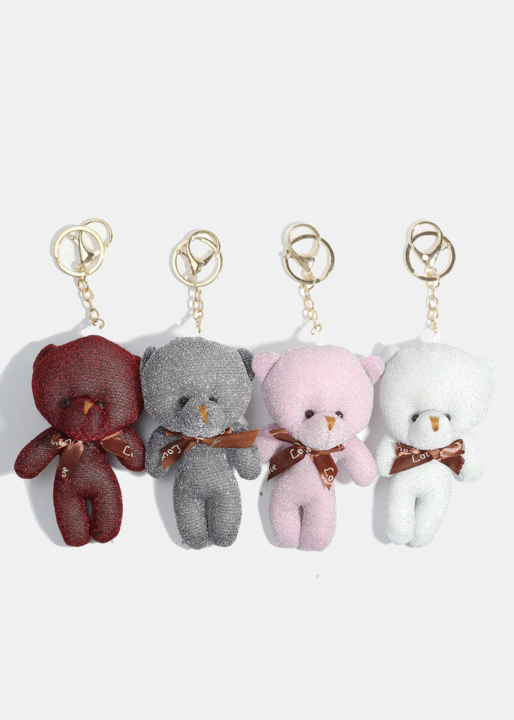 Glitter Teddy Bear Keychain  ACCESSORIES - Shop Miss A