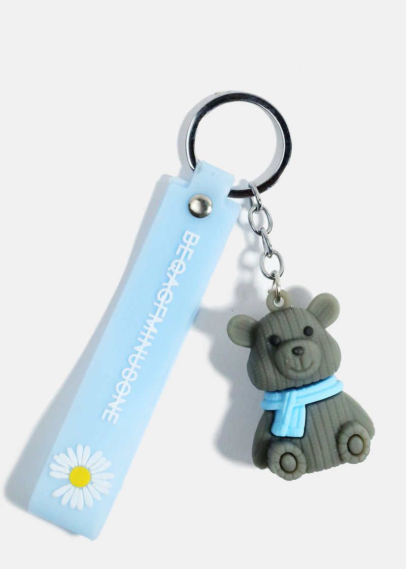 Bear Wristband Keychain Blue ACCESSORIES - Shop Miss A
