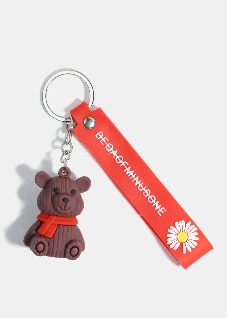 Bear Wristband Keychain Red ACCESSORIES - Shop Miss A