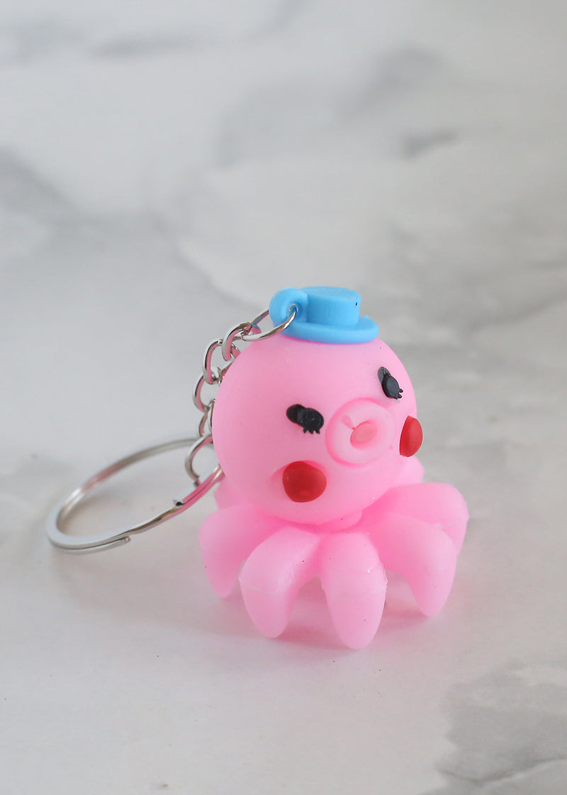Cute Octopus Keychain Pink ACCESSORIES - Shop Miss A