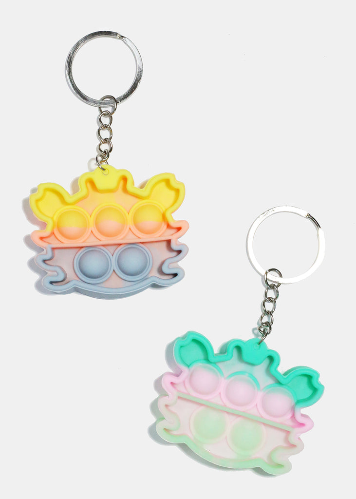 Tie Dye Crab Push Pop Keychain Fidget  ACCESSORIES - Shop Miss A