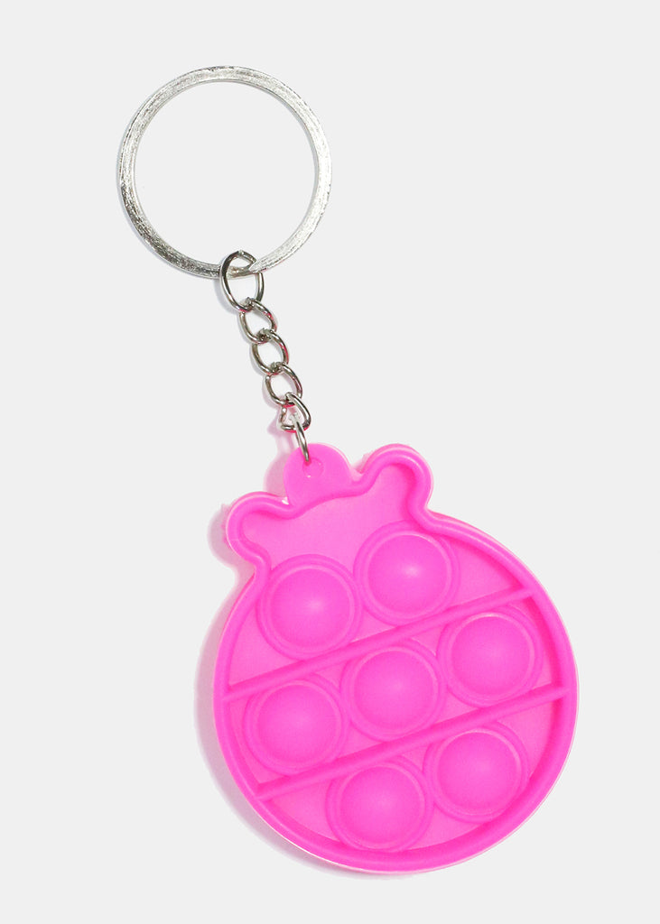Color Ladybug Push Pop Keychain Hot Pink ACCESSORIES - Shop Miss A