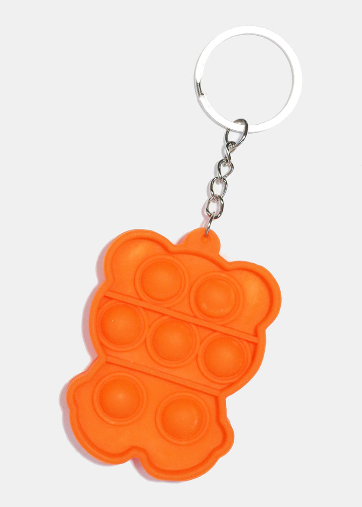Colorful Bear Push Pop Keychain Orange ACCESSORIES - Shop Miss A