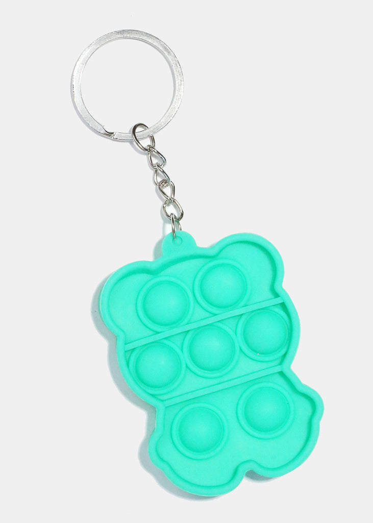 Colorful Bear Push Pop Keychain Teal ACCESSORIES - Shop Miss A