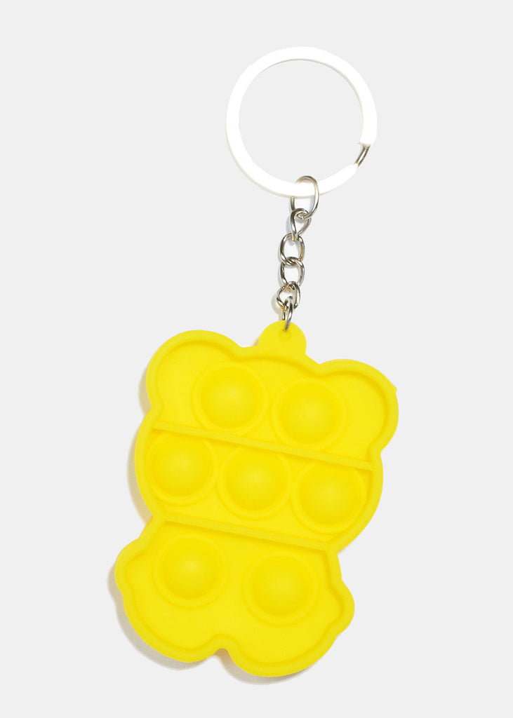 Colorful Bear Push Pop Keychain Yellow ACCESSORIES - Shop Miss A