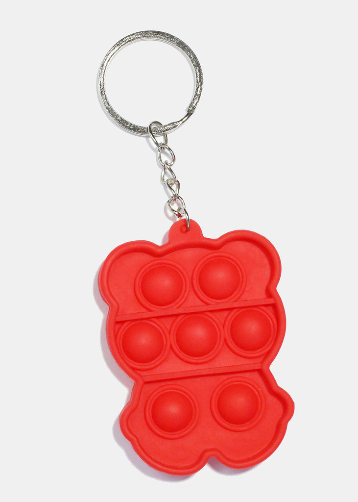 Colorful Bear Push Pop Keychain Red ACCESSORIES - Shop Miss A