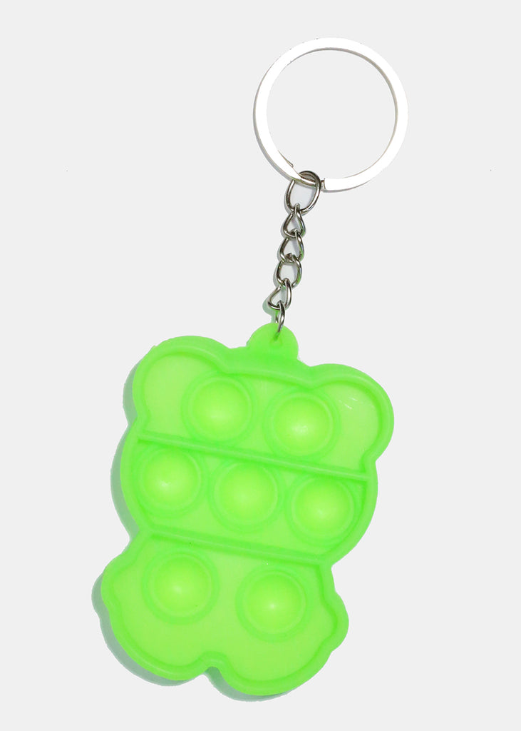 Colorful Bear Push Pop Keychain Green ACCESSORIES - Shop Miss A