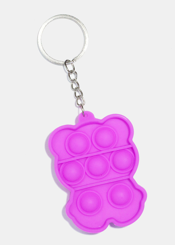 Colorful Bear Push Pop Keychain Purple ACCESSORIES - Shop Miss A