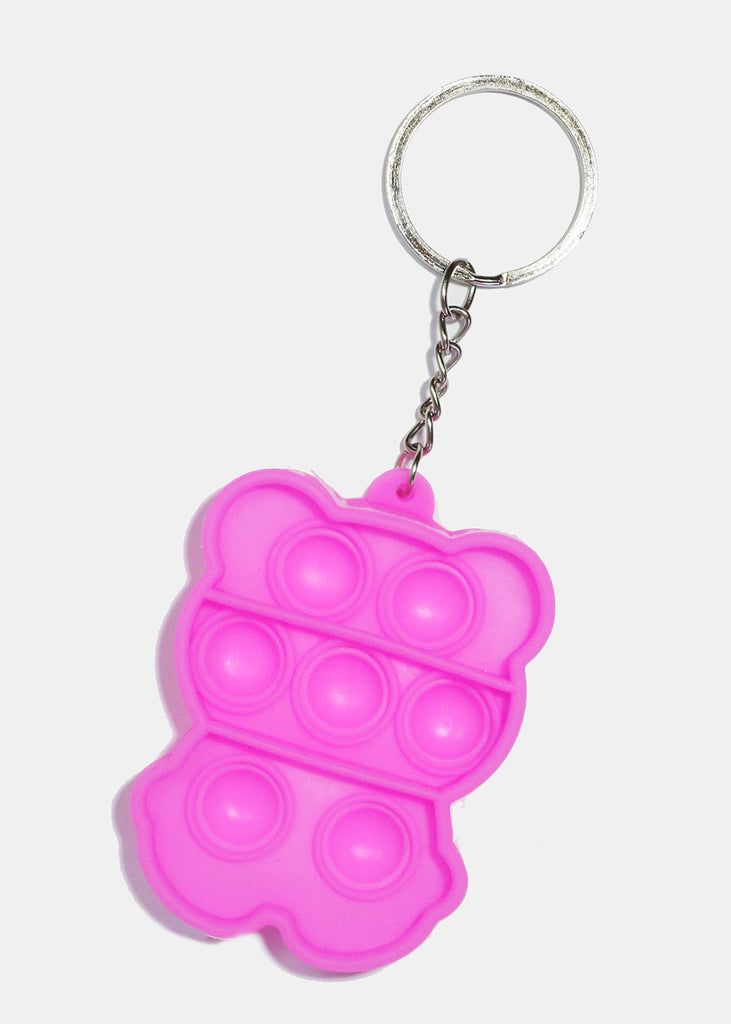 Colorful Bear Push Pop Keychain Pink ACCESSORIES - Shop Miss A