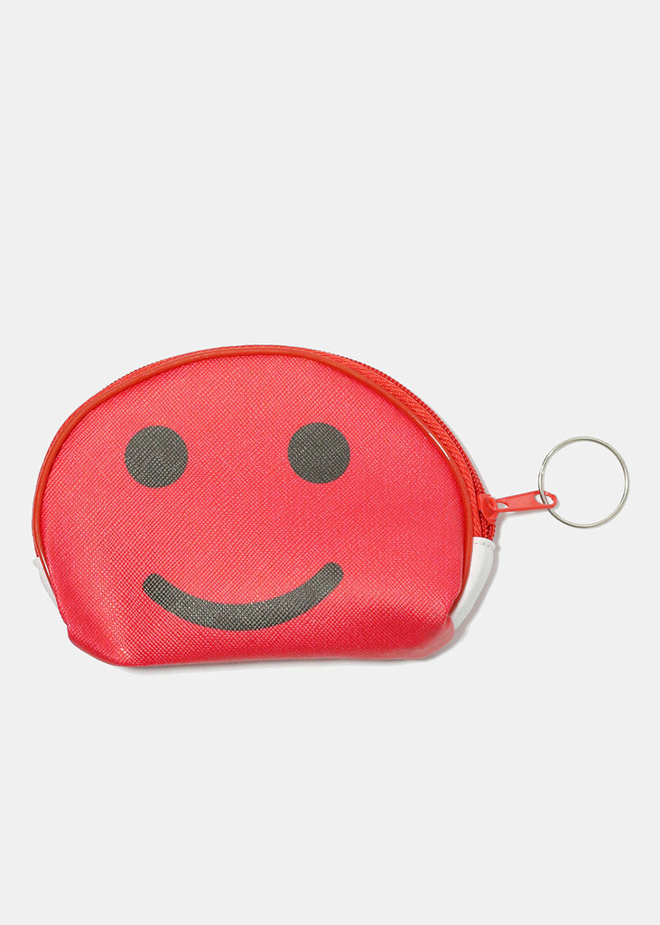 Smiley Coin Purse Keychain Red ACCESSORIES - Shop Miss A
