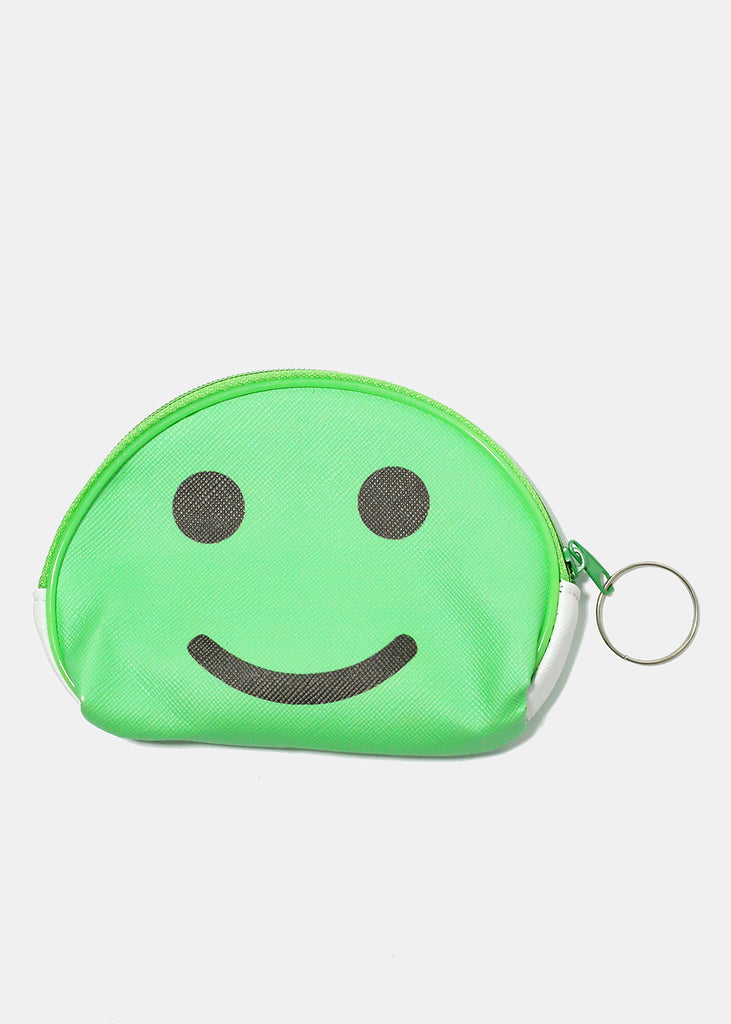 Smiley Coin Purse Keychain Green ACCESSORIES - Shop Miss A