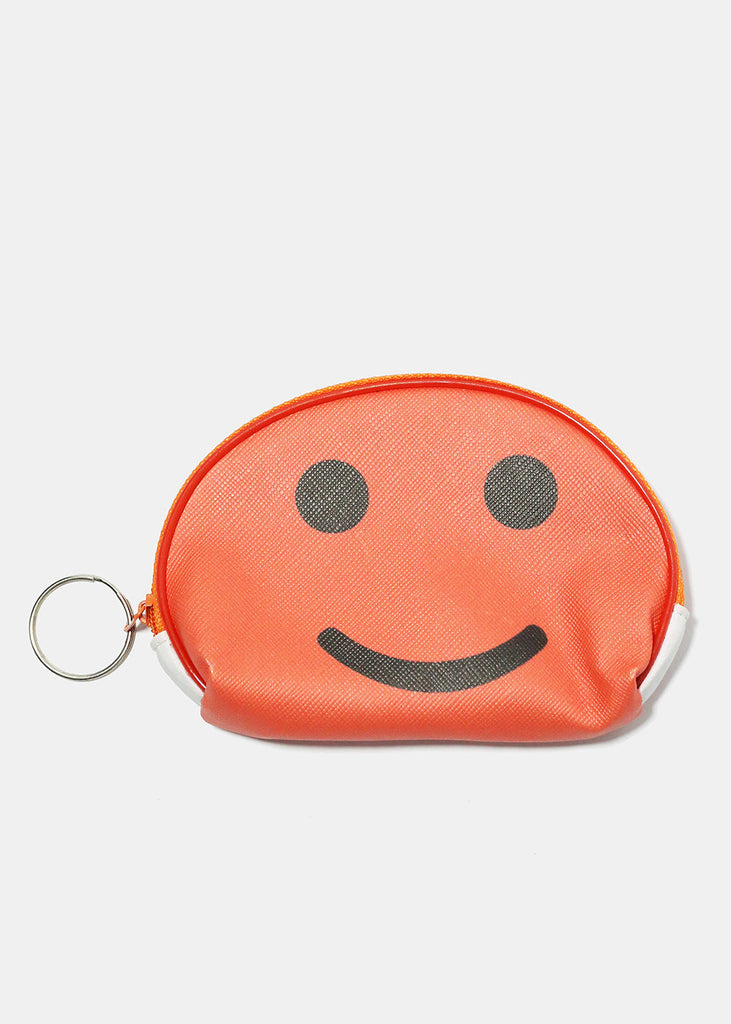 Smiley Coin Purse Keychain Orange ACCESSORIES - Shop Miss A