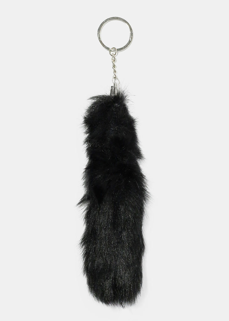 Long Fuzzy Keychain Black ACCESSORIES - Shop Miss A