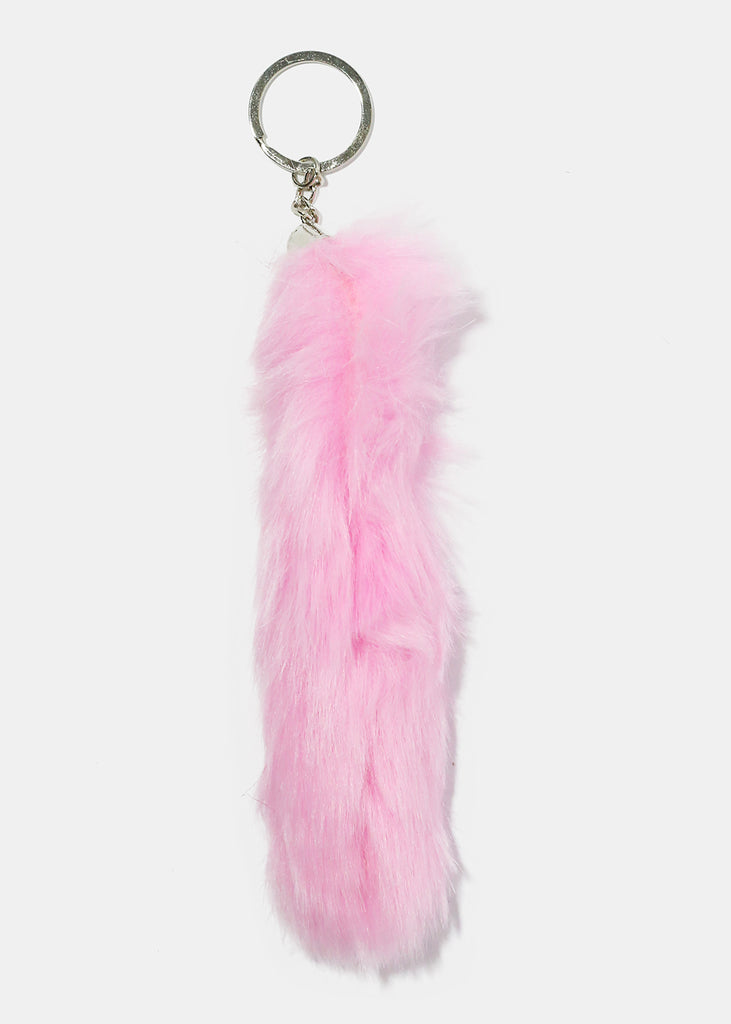 Long Fuzzy Keychain Light Pink ACCESSORIES - Shop Miss A