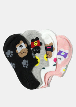 Animal Design Low Cut Socks  ACCESSORIES - Shop Miss A