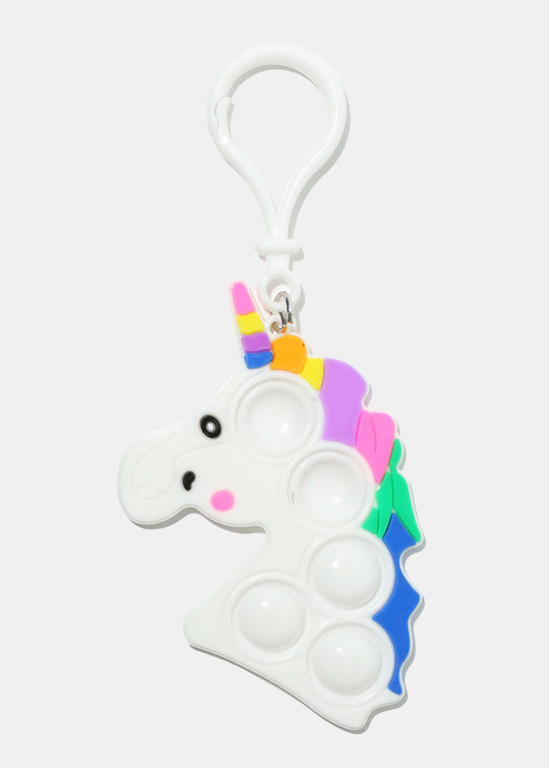 Unicorn Push Pop Keychain White ACCESSORIES - Shop Miss A