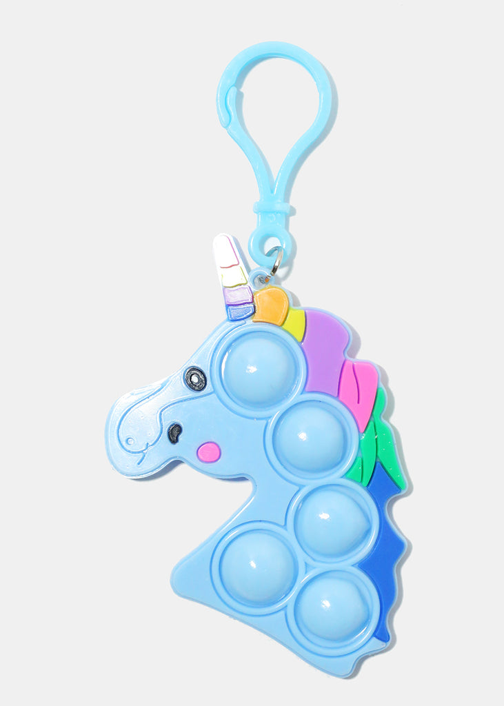 Unicorn Push Pop Keychain Blue ACCESSORIES - Shop Miss A