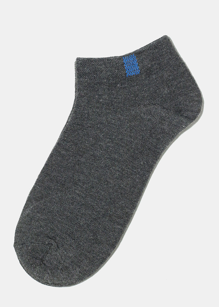 Solid Low Cut Socks Grey ACCESSORIES - Shop Miss A