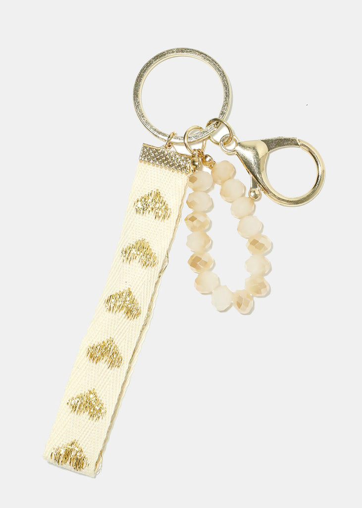 Glitter Heart Keychain Gold ACCESSORIES - Shop Miss A