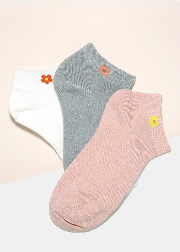 Flower Print Low Cut Socks  ACCESSORIES - Shop Miss A