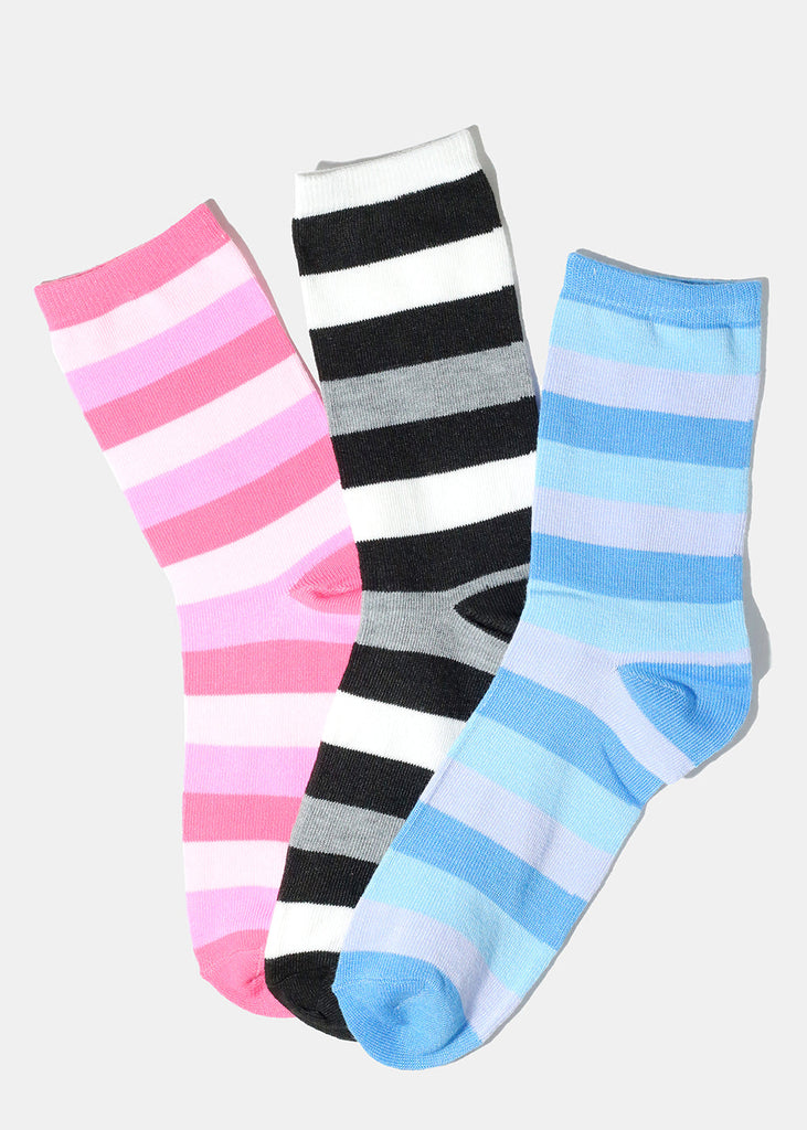 Striped Long Socks  ACCESSORIES - Shop Miss A