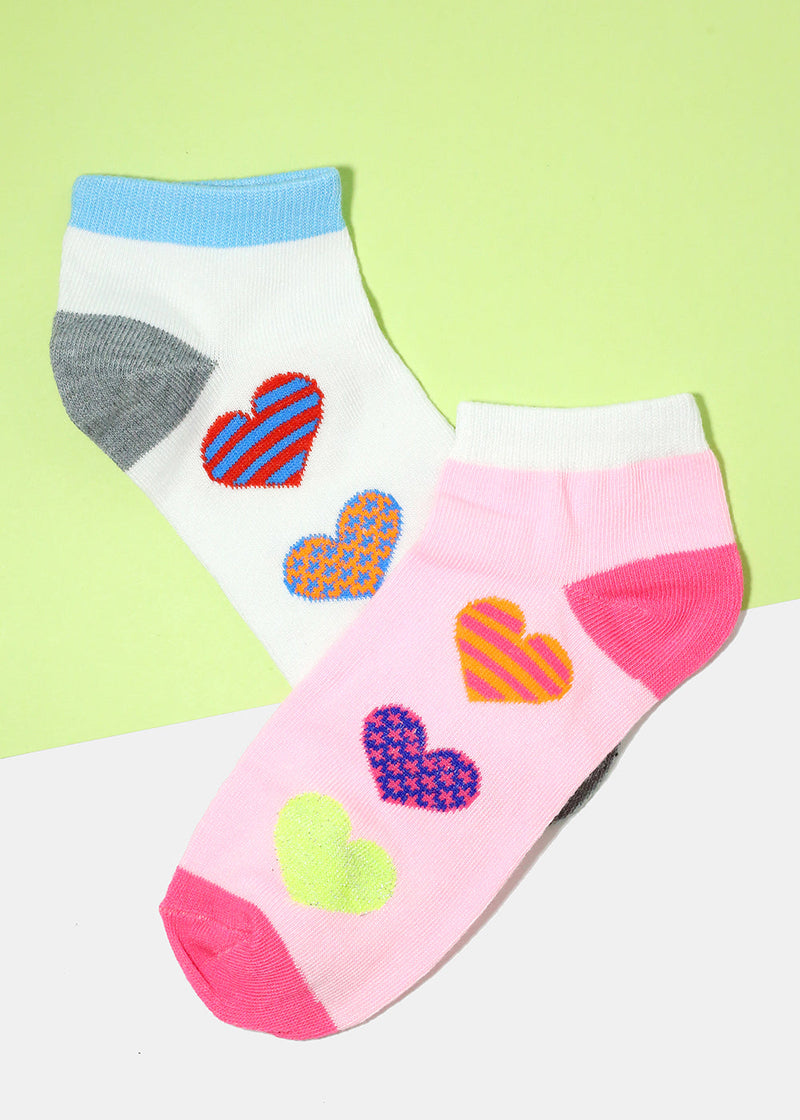 Heart Print Low Cut Socks  ACCESSORIES - Shop Miss A