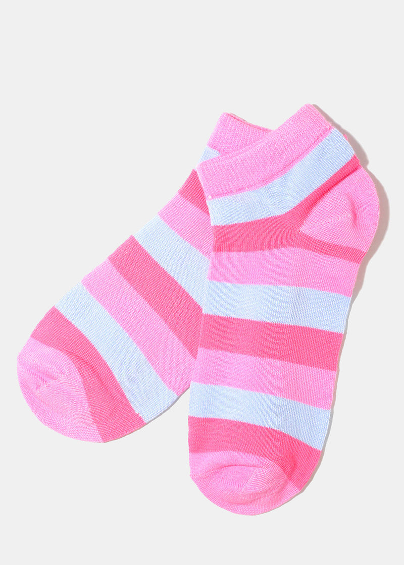 Striped Low Cut Ankle  Socks Blue/pink ACCESSORIES - Shop Miss A