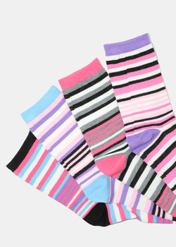 Multi Color Striped Long Socks  ACCESSORIES - Shop Miss A