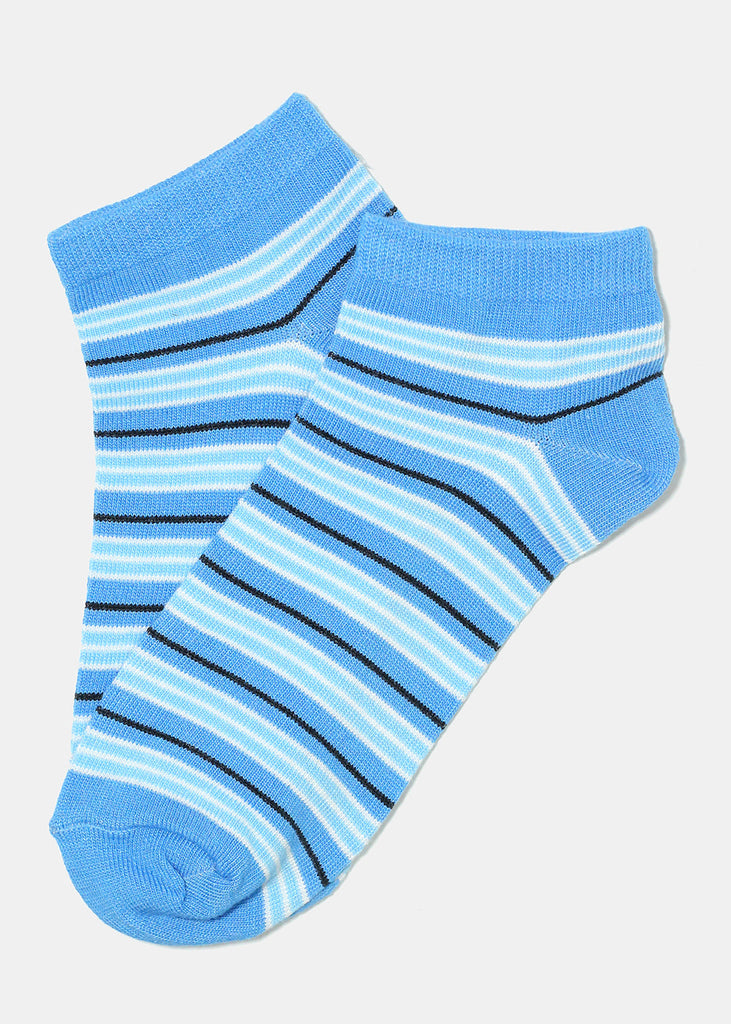 Dark Striped Low Cut Socks Blue ACCESSORIES - Shop Miss A