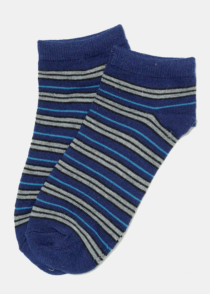 Dark Striped Low Cut Socks Navy ACCESSORIES - Shop Miss A