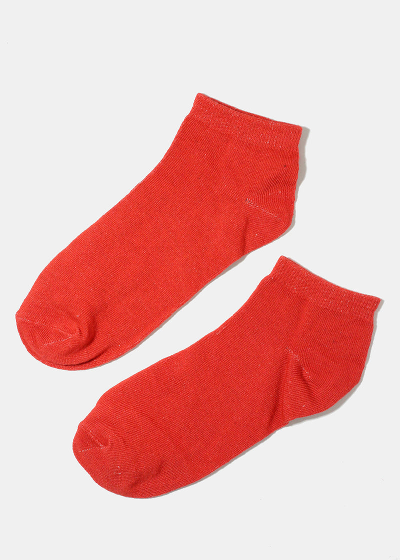 Solid Color Low Cut Socks Red ACCESSORIES - Shop Miss A