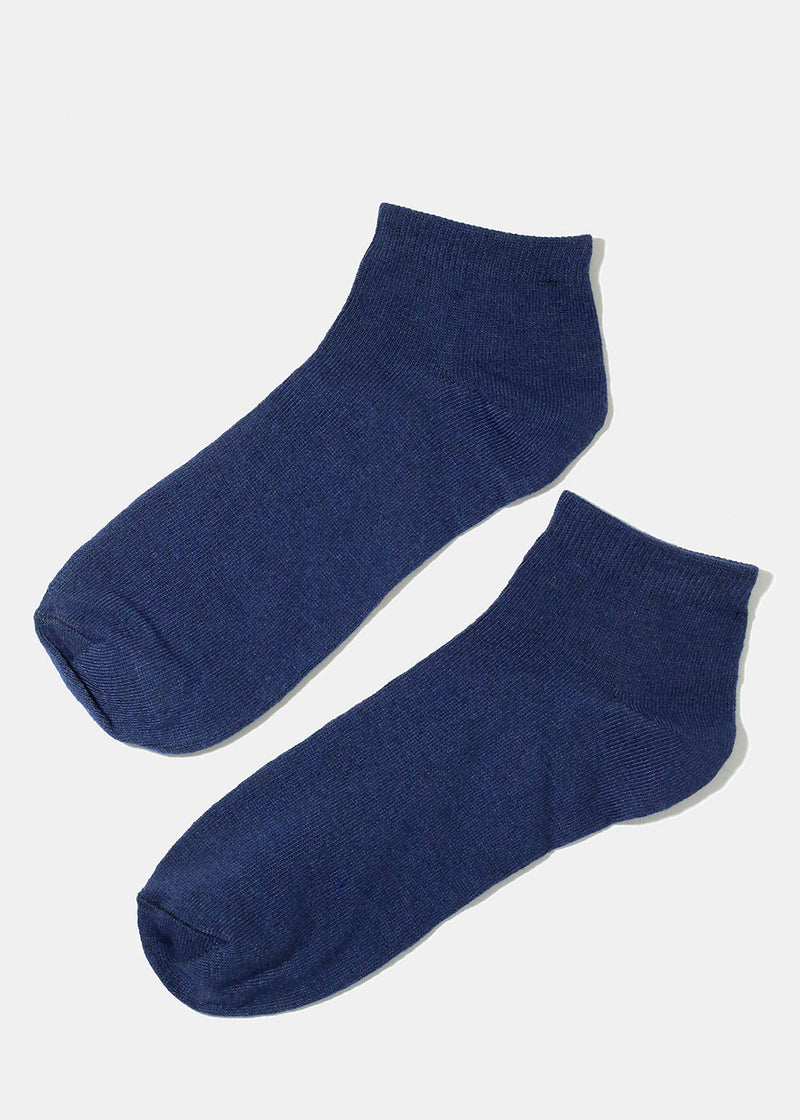 Solid Color Low Cut Socks Navy ACCESSORIES - Shop Miss A