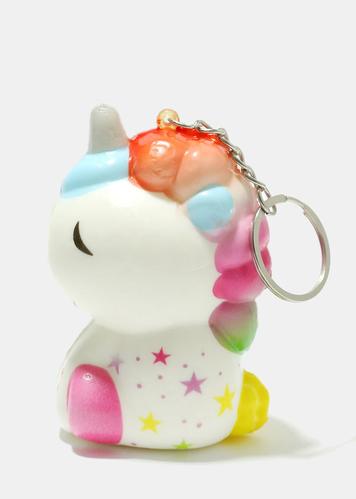 Unicorn Squishy Keychain White ACCESSORIES - Shop Miss A