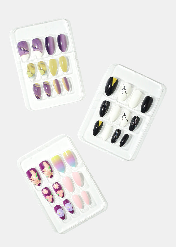 Multi Design Almond Tip Press On Nails  ACCESSORIES - Shop Miss A