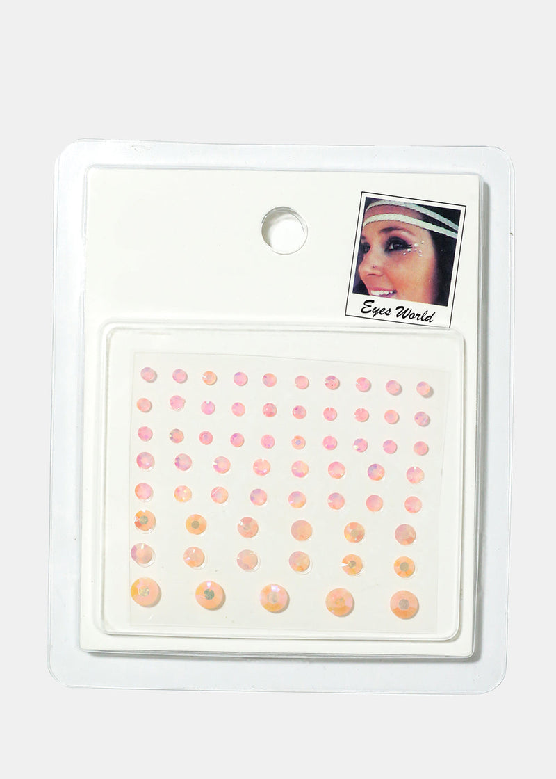 Face Round Gem Stickers Pink ACCESSORIES - Shop Miss A