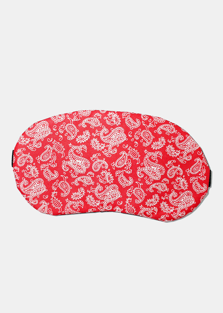 Paisley Print Sleep Mask Red ACCESSORIES - Shop Miss A
