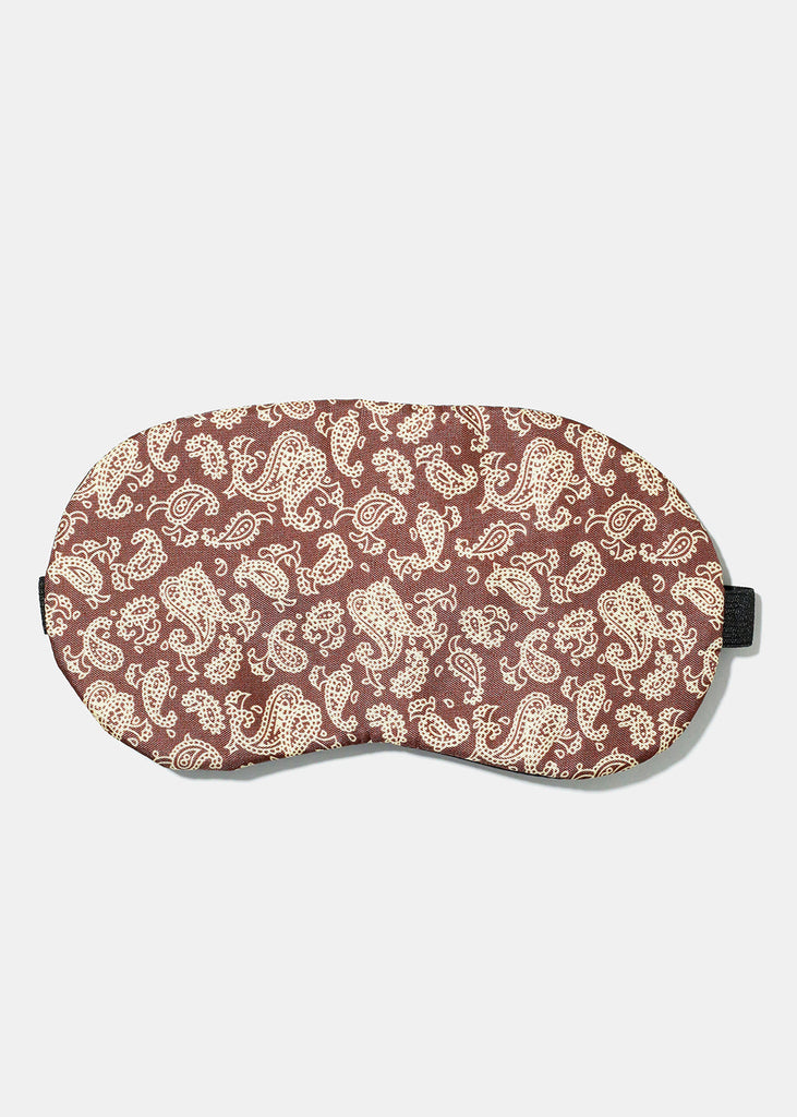 Paisley Print Sleep Mask Brown ACCESSORIES - Shop Miss A