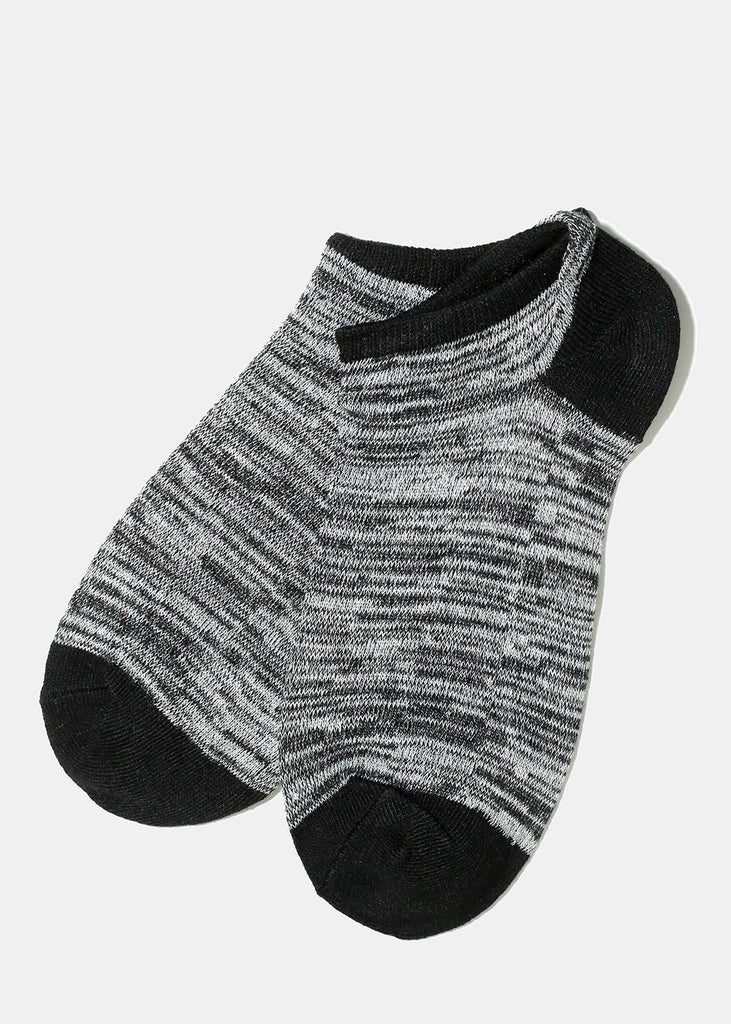 Heather Striped Low Cut Socks White ACCESSORIES - Shop Miss A