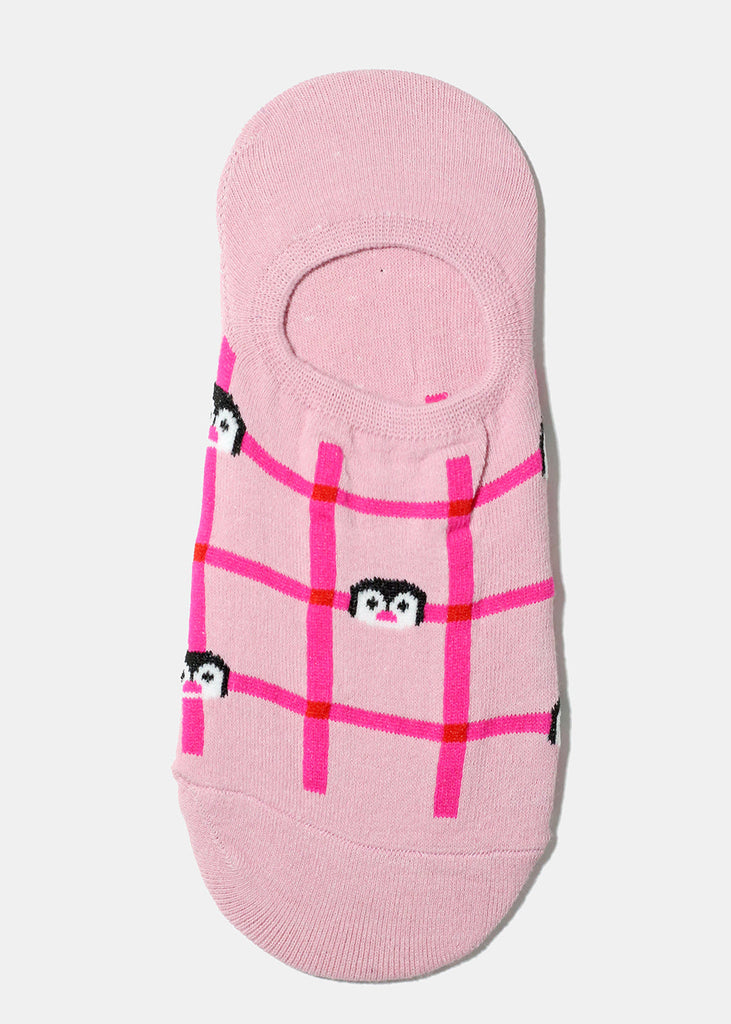 Animal Print No Show Socks Pink ACCESSORIES - Shop Miss A
