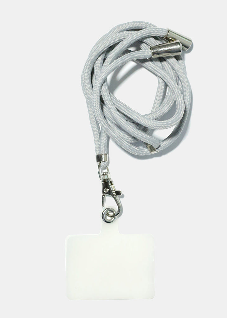 Phone Lanyard Necklace Grey ACCESSORIES - Shop Miss A