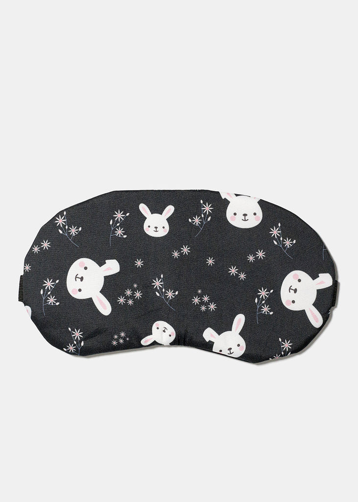 Bunny Print Sleep Mask Black ACCESSORIES - Shop Miss A