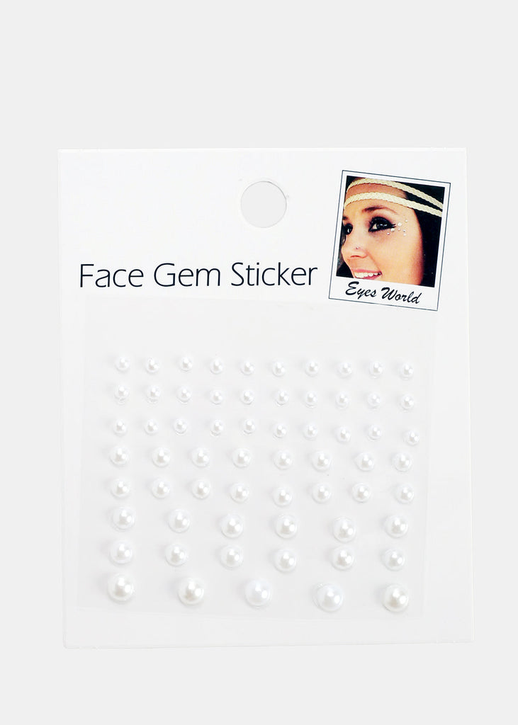 Pearl Face Gem Sticker White ACCESSORIES - Shop Miss A