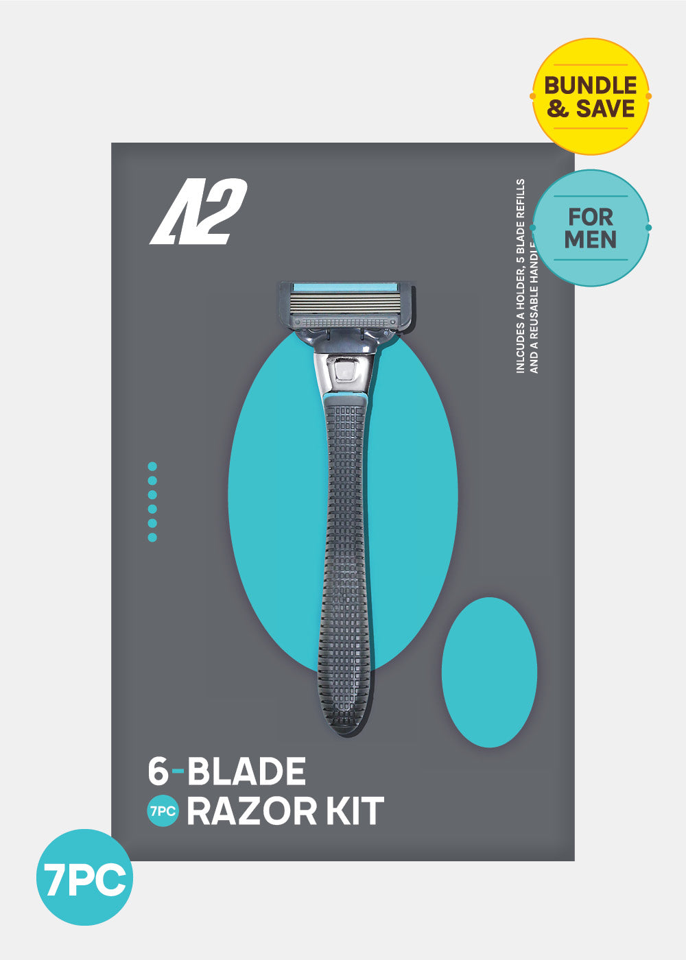 Axol Razor Kit A2 Men's 6-Blade Razor Starter Kit – Shop Miss A