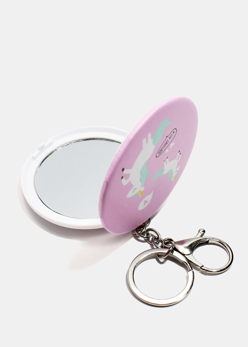 Unicorn Keychain Mirror Pink ACCESSORIES - Shop Miss A