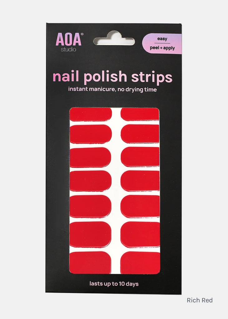 AOA Nail Polish Strips: Rich Red  NAILS - Shop Miss A