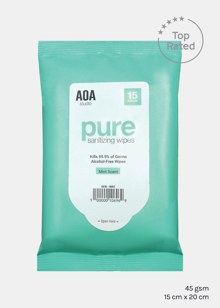 AOA Pure Sanitizing Wipes - Mint  COSMETICS - Shop Miss A