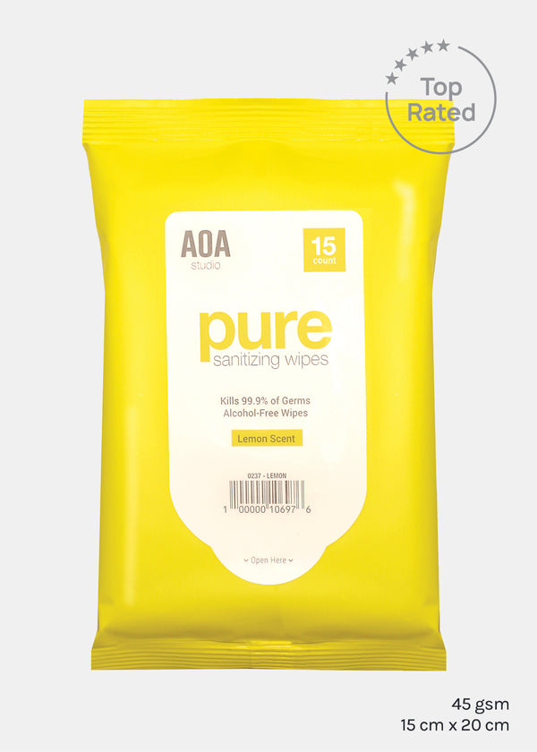 AOA Pure Sanitizing Wipes - Lemon  COSMETICS - Shop Miss A